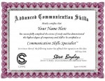 Advanced Communication Skills Specialist Certificate.